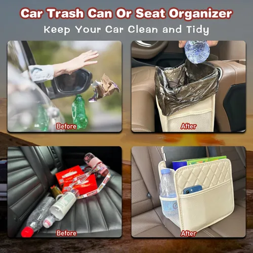 Vista 4 de Witaxima Organizador de asiento trasero de automóvil mejorado con bolsillos de almacenamiento, organizador multiusos para colgar del automóvil