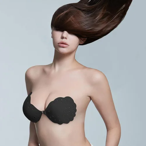 Vista 2 de Niidor Sticky Bra Breathable Strapless Bra Adhesive Push Up Backless Bras for Women