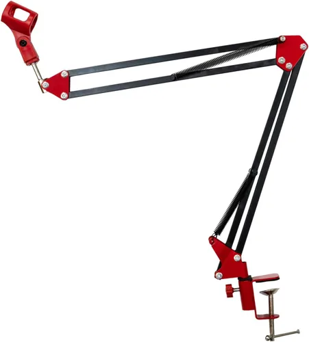 Vista 2 de Deco Gear Suspensión de micrófono con soporte de brazo de tijera y paquete de filtro pop