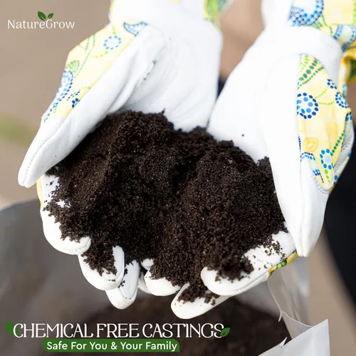 Vista 5 de Lombricomposta de Tierra - Fertilizante orgánico de 1 lb con ácido húmico - Lombricomposta pura para jardinería