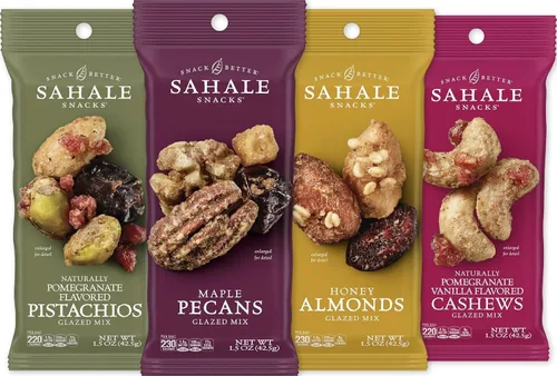 Vista 9 de Sahale Snacks - Mezcla glaseada de pacanas al ron y bananas, 4 onzas (paquete de 6) 24 onzas