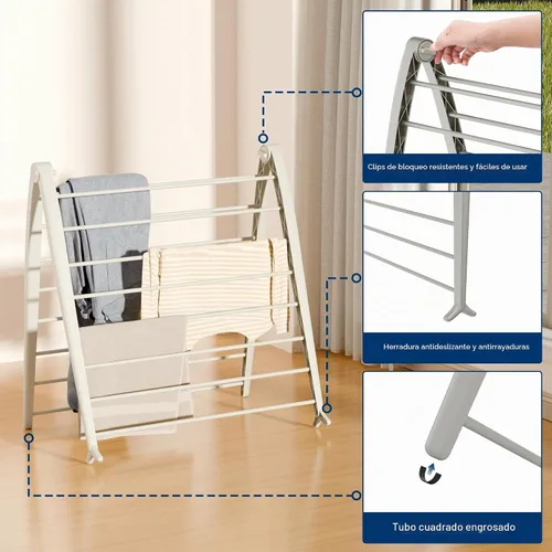 Vista 5 de Whitmor Spacemaker - Estante de secado plegable, organizador de ropa de interior con diseño pendiente de patente, ahorro de espacio, 6 pulgadas