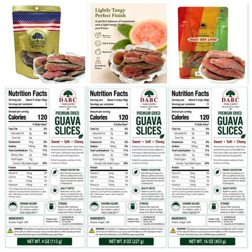 Vista 2 de Rebanadas secadas 32OZ de la guayaba, bocado seco naturalmente dulce de la fruta de las patatas fritas