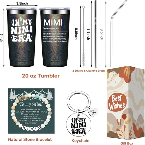 Vista 2 de Fufandi Regalos para Mimi, la Mejor Mimi de Todas - Regalos de Navidad, Día de la Madre y Cumpleaños para Mimis, Abuela, Abuelita, Nueva Nana - Taza