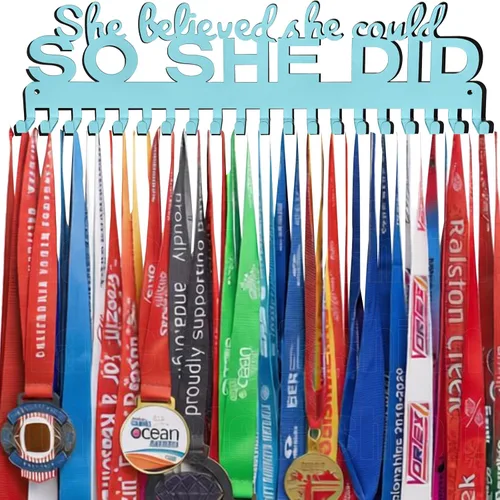 Vista 18 de Medal Hanger Display Rack-Wall Mount Steel for 63+ Medals Easy to Install