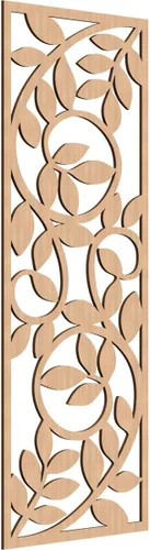 Vista 137 de 9 3/8"W x 24 3/8"H x 1/4"T Utica Decorativo Fretwork Madera Paneles de Pared, Abedul