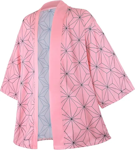 Vista 3 de Batas de anime de Tanjiro - Disfraz de cosplay Zenitsu Kimono