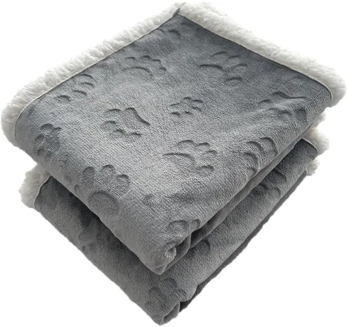 Vista 19 de Manta impermeable calmante para gatos de interior, manta suave y silenciosa de felpa para mascotas, manta gruesa de piel sintética de 500 GSM