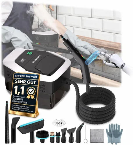 Vista 11 de C4A Steam Cleaner【Industry No.1 Handheld Steam Control】105°C+ High-Temperature Steam Cleaner【Direct Start/Stop from Steam Gun】Easy One-Hand Black