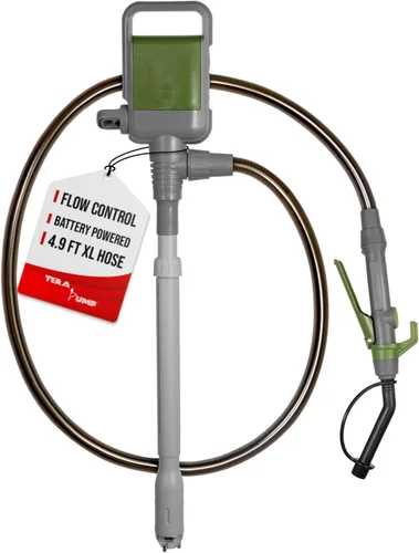 Vista 10 de TERA PUMP TRCDA de 2ª Generación - Bomba de Transferencia de Combustible Portátil con Parada Automática (2.5 Gal/Min) Tubo de Succión Ajustable