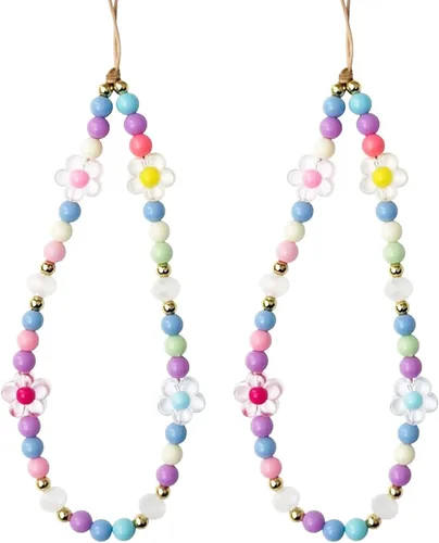 Vista 42 de Beaded Phone Charm Cute Fixed Beads Pearl Wristlet Chain Camera Wrist Strap CarKey Lanyard