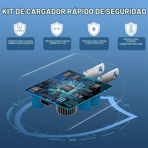Vista 6 de Cargador USB C súper rápido de 45 W, bloque de cargador USB C de 45 vatios con cable de carga rápida de teléfono Android de 12 pies para Samsung
