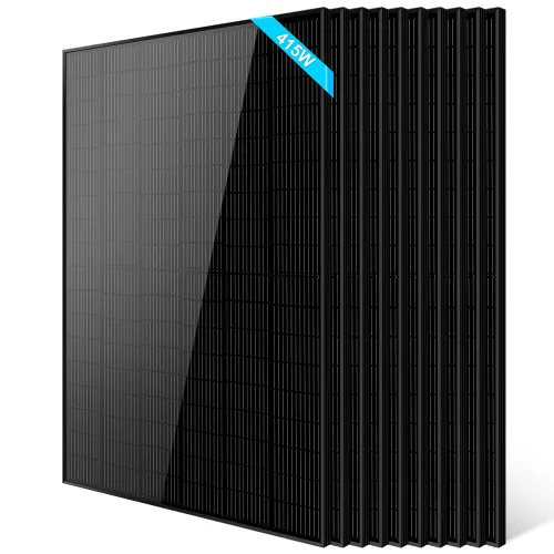 Vista 17 de SUNGOLDPOWER UL61730 Panel solar de 415 W, 6 unidades, monocristal, célula de clase A, negro, alta eficiencia, VMP 31.1V/PC, para sistema solar