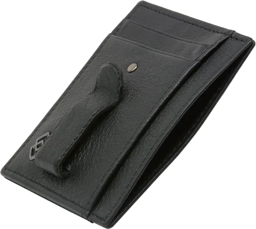 Vista 3 de Alpine Swiss Cartera de bolsillo frontal con clip RFID para hombre de doble diamante