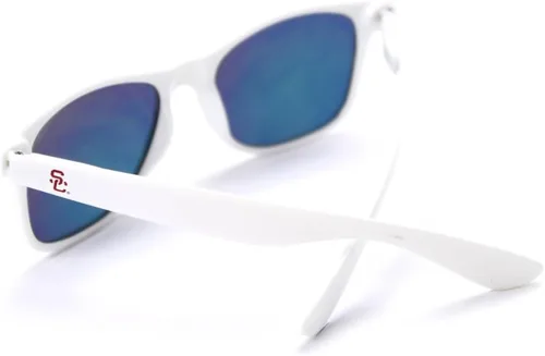Vista 2 de NCAA USC Trojans USC-6 - Gafas de sol con lente cardenal, color blanco, talla única