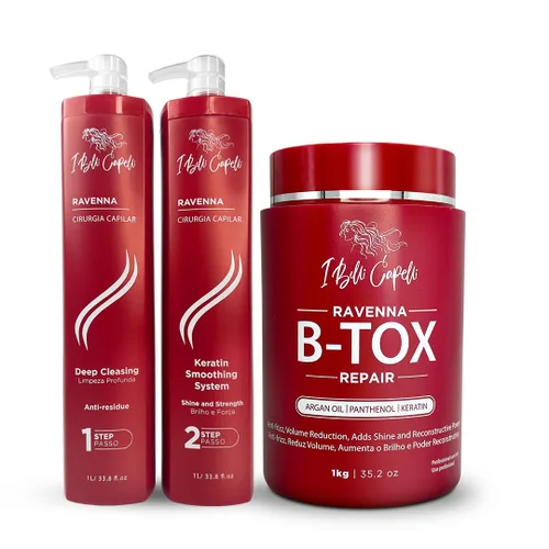 Vista 12 de I Belli Capelli Tratamiento Ravenna B-tox para cabello rubio, 35.2 oz (1kg) - Sin formaldehído, acción anti-encrespamiento, suavizante, hidratación