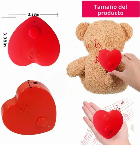Vista 5 de XLW Grabadora de voz de 16 minutos para animales de peluche, mensaje de voz personal grabable, módulo de chips para el día de la madre, Navidad