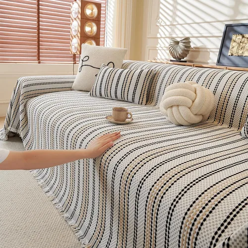 Vista 94 de ROOMLIFE Manta de sofá estilo azteca boho para sillones de 2/3 cojines, fundas de sofá lavables y antideslizantes aptas para mascotas, protector