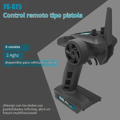 Vista 3 de Flysky FS-GT5 - Transmisor RC de 6 canales AFHDS con receptor FS-BS6 para RC coche bote