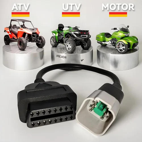 Vista 4 de Cable adaptador OBD2 de 6 pines a 16 pines para BRP y CAN-AM, conector de herramienta de diagnóstico para motocicletas, compatible con CAN-AM