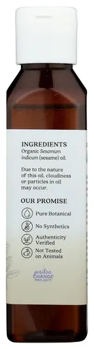 Vista 7 de Aura Cacia Aceite orgánico para el cuidado de la piel, sésamo protector, 4 onzas líquidas