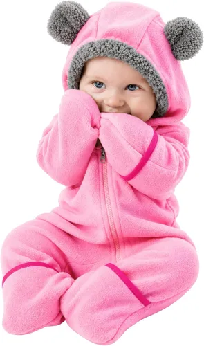 Vista 25 de Cuddle Club - Body de forro polar para bebé recién nacido hasta 5T – Pijamas de invierno chaqueta de abrigo abrigo para bebé Alien