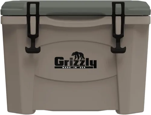 Vista 15 de Grizzly - Enfriador de 15 cuartos de galón Baúl de hielo duradero con aislamiento rotomoldeado Fabricado en Estados Unidos Garantía de por