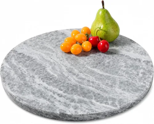 Vista 23 de Tabla de cortar de granito para cocina, tabla grande de quesos de losa de mármol de 16 x 12 pulgadas, tabla de servir rectangular para hornear