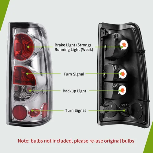 Vista 2 de AUTOSAVER88 Conjunto de Luces Traseras Compatible con Chevy Silverado 1999-2006 1500 2500 3500/2007 Silverado con Estilo de Carrocería