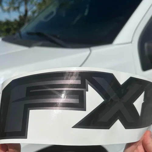 Vista 8 de FX2 - Juego de 2 calcomanías deportivas compatibles con Ford F-150 2007-2014, color negro metálico