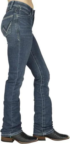 Vista 4 de Wrangler - Jeans Premium Patch Mae para mujer, ajuste por encima de la cadera