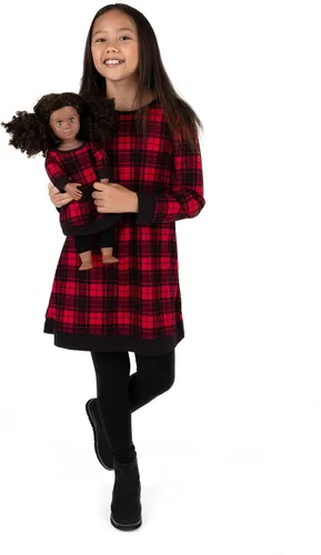 Vista 3 de Leveret Vestido a juego para muñecas y niñas, 100% algodón, variedad de estilos (talla 2-14 años)