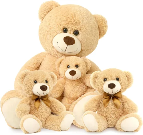Vista 11 de MorisMos Oso de peluche gigante con corbata de 4 pies, 47 pulgadas, oso de peluche grande clásico, regalo para novia novio en cumpleaños, azul
