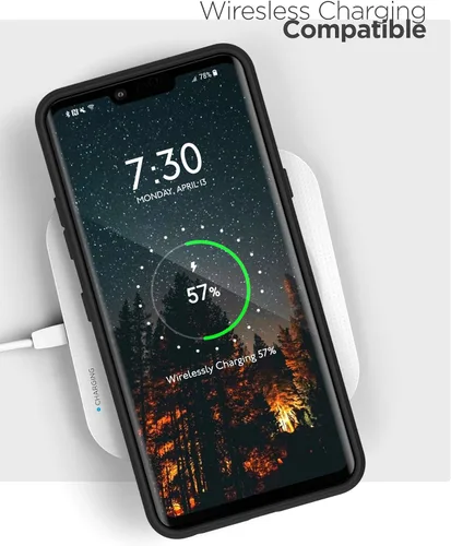 Vista 7 de ENCASED Armadura delgada para LG G8 ThinQ caso (ajuste delgado) cubierta de agarre flexible - negro