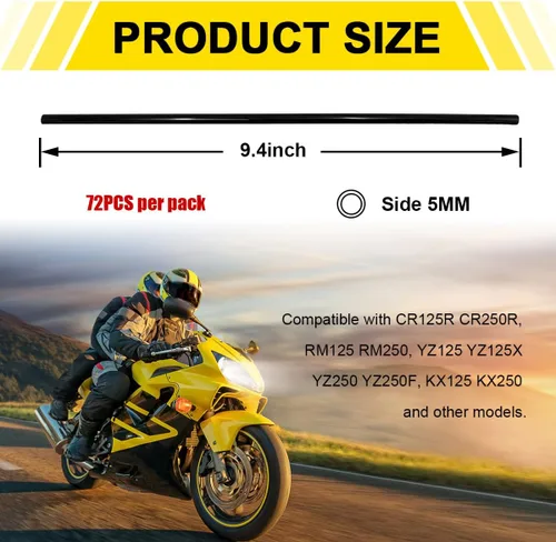 Vista 2 de 72 piezas de cubiertas para radios de bicicleta de tierra, fundas universales para llantas de rueda, decoración y protector de borde de tubo