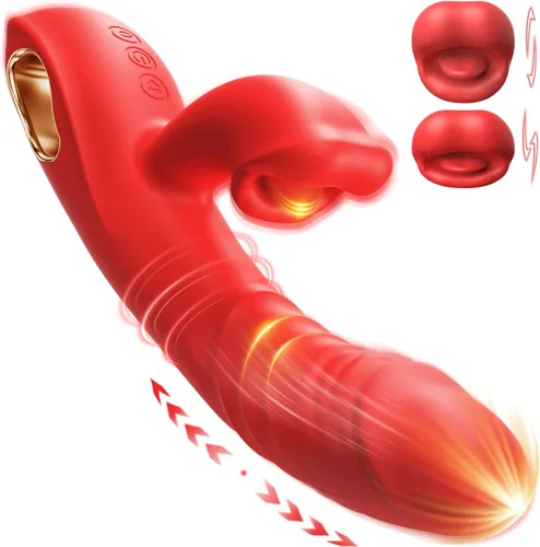 Vista 7 de Consoladore Vibrador de Empuje, Juguetes Sexuales para Adultos, 4EN1 Vibradores para Punto G, Estimulador de Lengua y Clítoris, Juguetes Sexuales