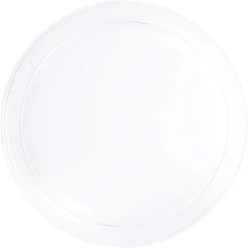 Vista 13 de Platos para fiesta de plástico redondos y cuadrados colorido de 7, 8, y 9 pulgadas, 10/20 platos por paquete, Negro