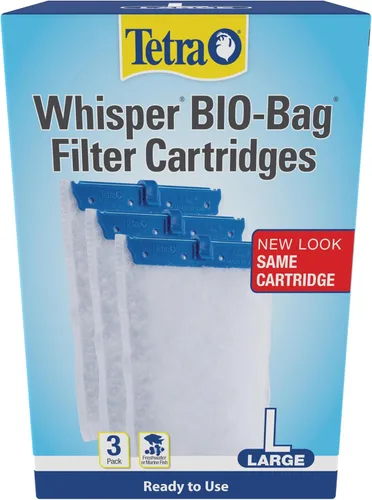 Vista 11 de Cartuchos de filtro Tetra Whisper Bio-Bag para acuarios, filtro grande para peces de agua dulce y marina, elimina olores y decoloración, fácil
