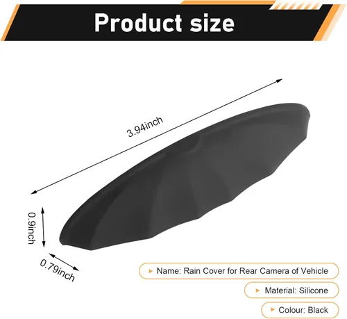 Vista 2 de Cubierta para cámara de visión trasera del automóvil, protector de protección impermeable más ancho y largo, protector de silicona a prueba