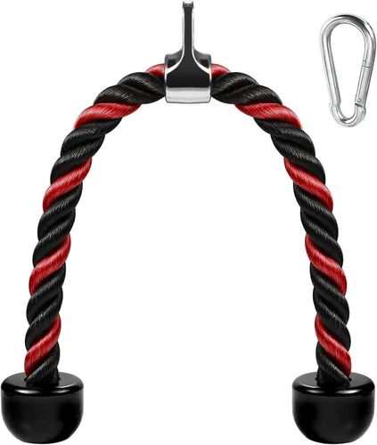 Vista 13 de Cable de tracción de cuerda de tríceps de lujo, 27 y 36 pulgadas de longitud, fácil de agarrar y antideslizante, accesorio de cable para ejercicio