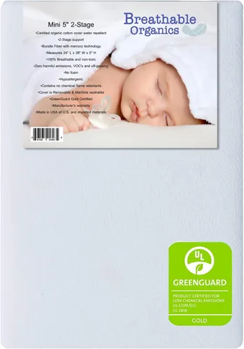 Vista 5 de BOK Colchón transpirable para cuna Organics (cuna de lujo de 6 pulgadas)