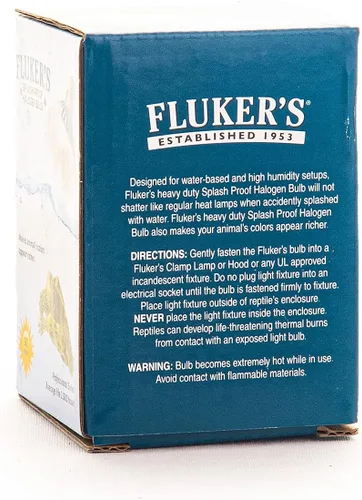 Vista 3 de Fluker's Bombilla halógena resistente a salpicaduras para todos los animales terrarios a base de agua, 50 W