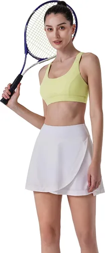 Vista 6 de RUNNING GIRL Sujetador deportivo para mujer, soporte medio alto, espalda cruzada con tiras acolchadas para entrenamiento