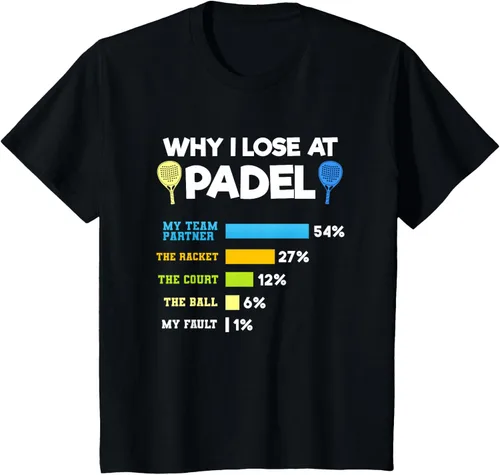 Vista 34 de Camiseta Why I Lose At Padel Answers Not My Fault