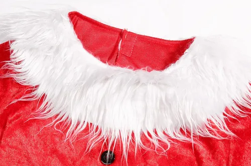 Vista 4 de Costumerry Vestido de Papá Noel para niñas, disfraz de Papá Noel de Navidad