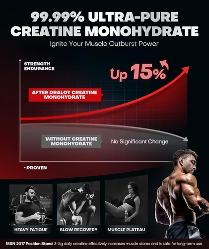 Vista 2 de 99.99% Creatine Monohydrate Gummies More 15% Strength, 5X Energy, Muscle, Recovery, Pre-Workout Complex Creatine for Women & Men with 5000mg