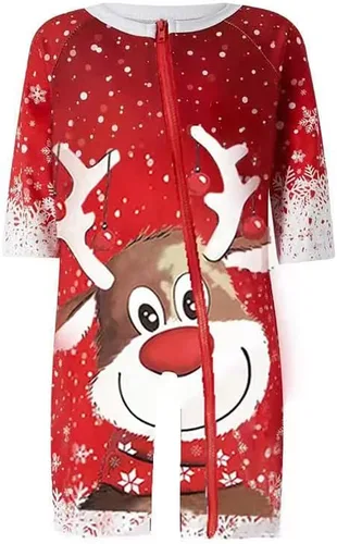 Vista 4 de Conjunto de pijamas de Navidad a juego para la familia, pijamas de Navidad para mujereshombresniñosbebés, fiestas de Navidad
