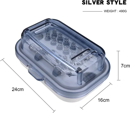 Vista 2 de NSKI Kit de prótesis de llave dinamométrica de implante, herramientas de destornillador universal, trinquete 10-70NCM con kit de controladores