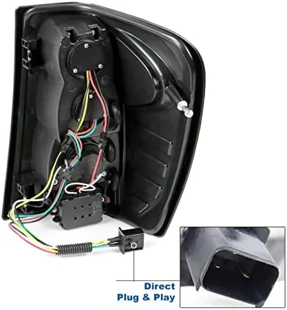 Vista 3 de Luces traseras LED de freno traseras negras compatibles con Jeep Grand Cherokee 1999-2004