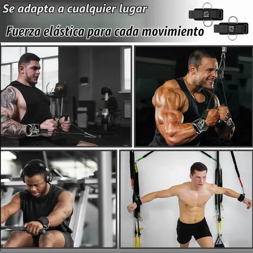 Vista 5 de J Bryant Puños de muñeca para elevación lateral de máquina de cable, correas de doble anillo en D resistentes con neopreno acolchado, cómodo soporte